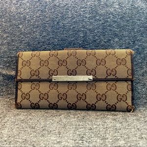 Gucci Canvas Long Wallet